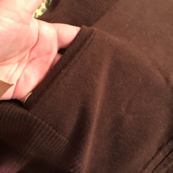 The Limited size XL dark brown zip hooded sweater with pockets - Picture 8 of 10